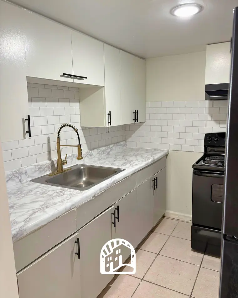 Renovated kitchen in a two-bedroom townhome