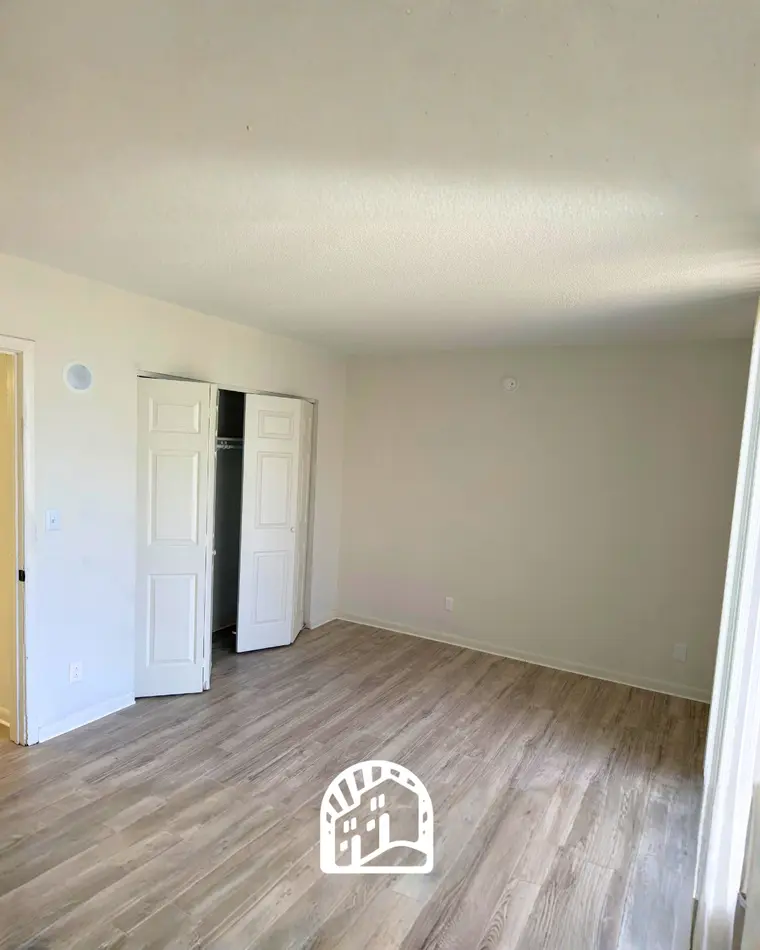 Open living area in a two-bedroom townhome